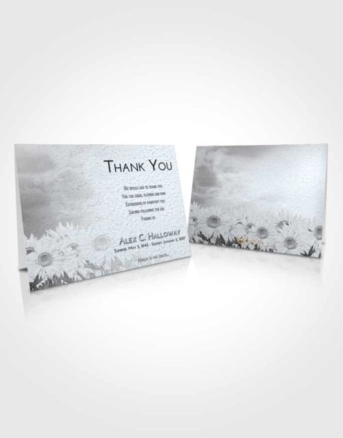 Funeral Thank You Card Template Freedom Sunflower Bliss