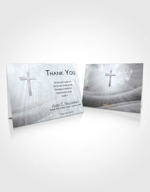 Funeral Thank You Card Template Freedom The Cross of Life