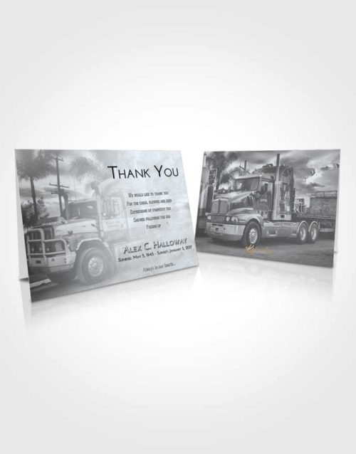 Funeral Thank You Card Template Freedom Trucker Days