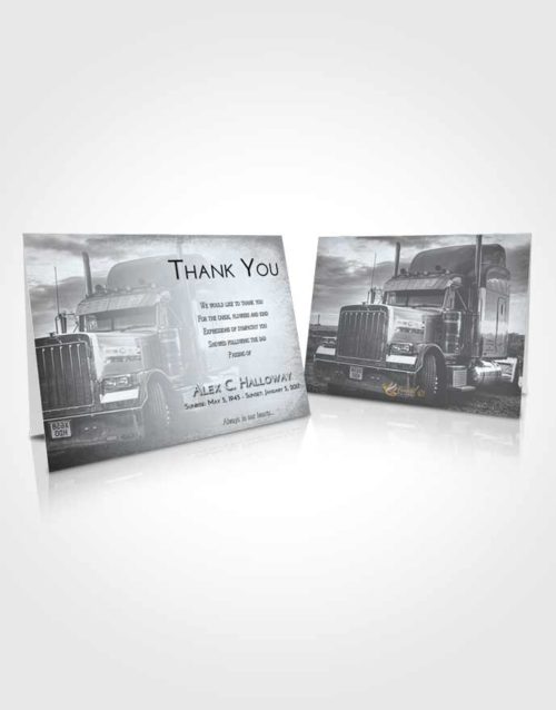 Funeral Thank You Card Template Freedom Trucker Drive