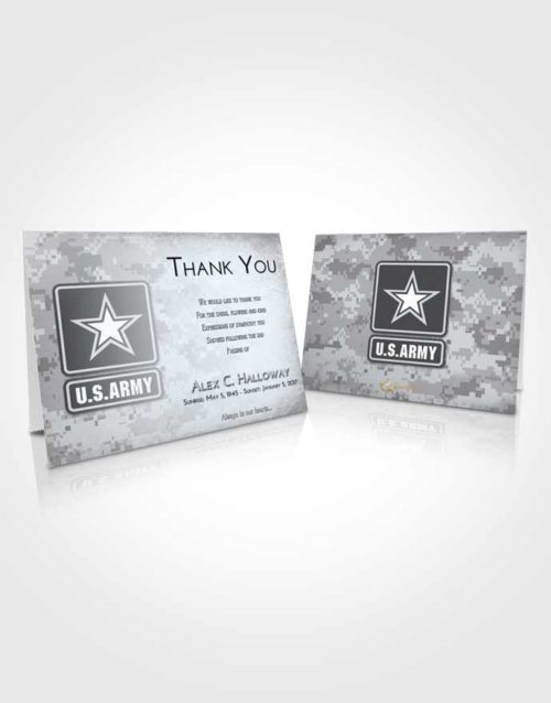 Funeral Thank You Card Template Freedom United States Army