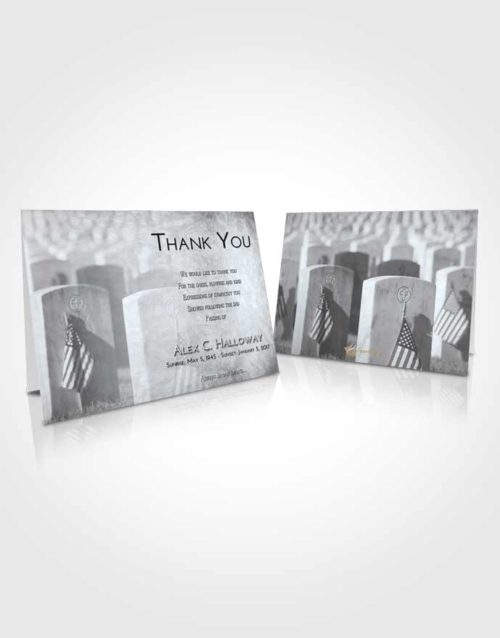 Funeral Thank You Card Template Freedom Veteran Service