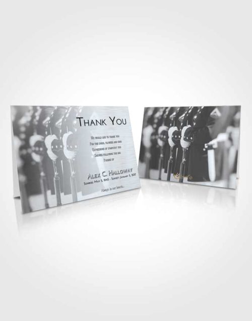 Funeral Thank You Card Template Freedom Veterans Goodbye