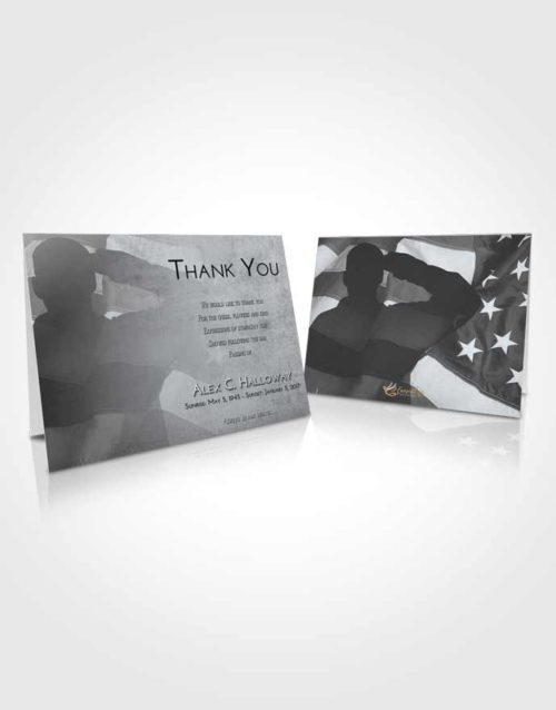 Funeral Thank You Card Template Freedom Veterans Honor