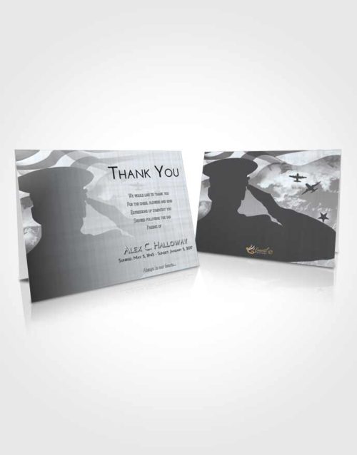 Funeral Thank You Card Template Freedom Veterans Sacrifice
