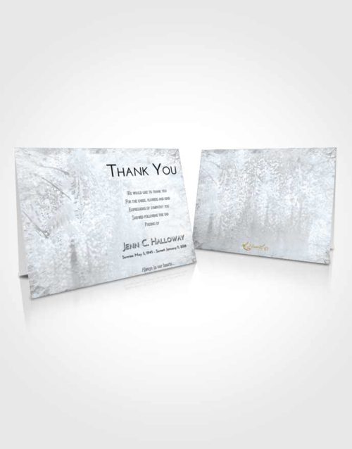Funeral Thank You Card Template Freedom Whispering Flowers
