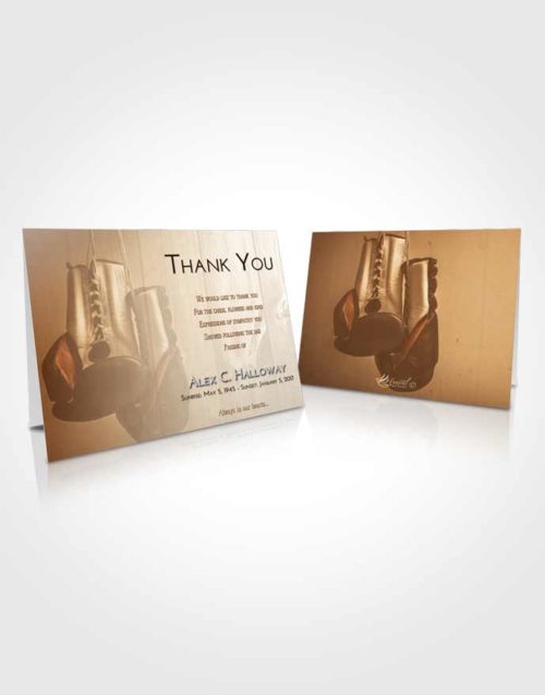 Funeral Thank You Card Template Golden Boxing Day