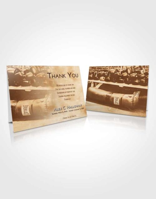 Funeral Thank You Card Template Golden Boxing Life