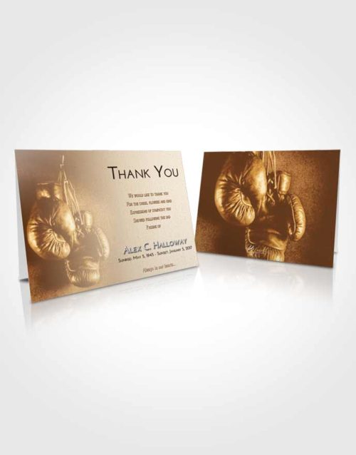 Funeral Thank You Card Template Golden Boxing Serenity