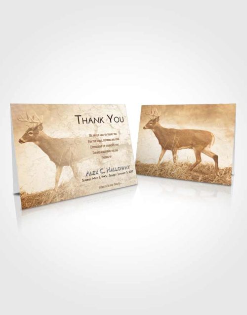 Funeral Thank You Card Template Golden Deer Game