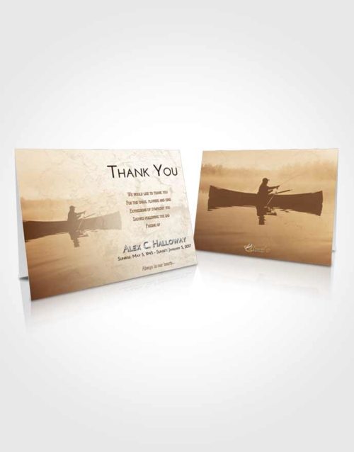 Funeral Thank You Card Template Golden Fish in the Water