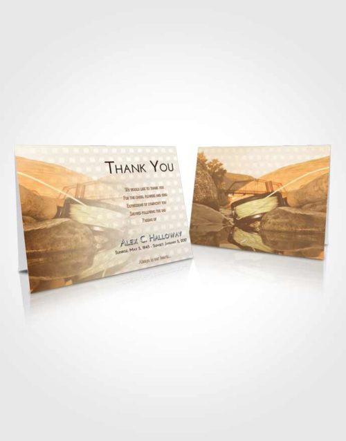Funeral Thank You Card Template Golden Fishing Dreams