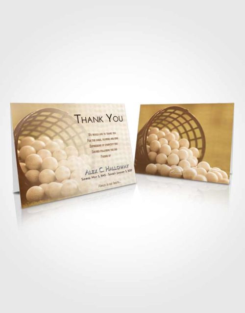 Funeral Thank You Card Template Golden Golf Tranquility