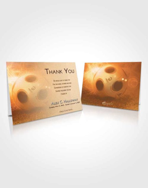 Funeral Thank You Card Template Golden Soccer Miracle