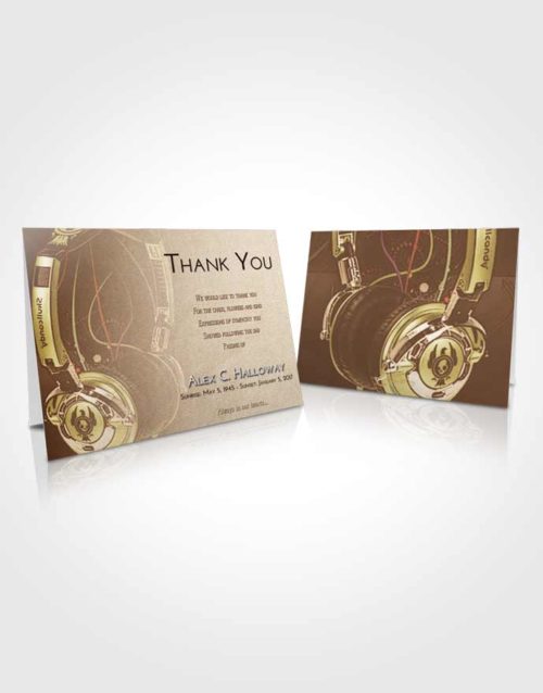 Funeral Thank You Card Template Golden Vivace