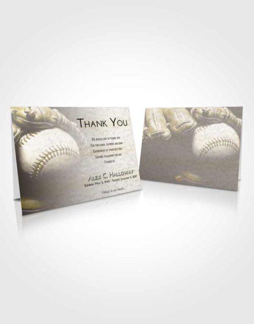 Funeral Thank You Card Template Harmony Baseball Life
