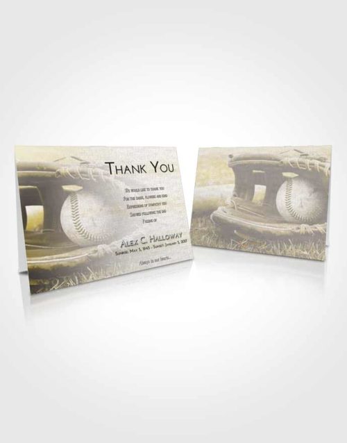 Funeral Thank You Card Template Harmony Baseball Tranquility