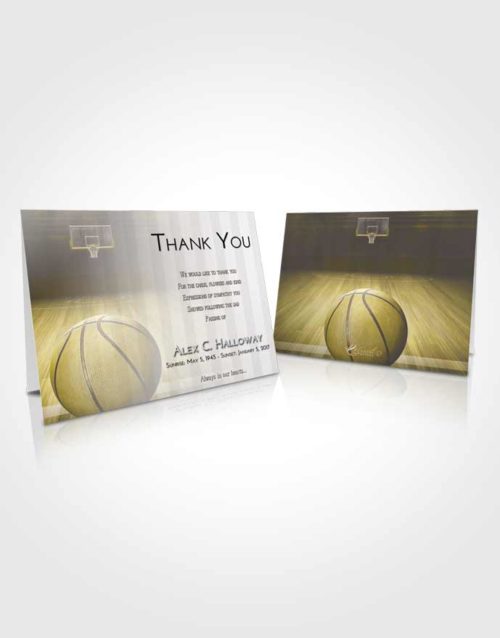 Funeral Thank You Card Template Harmony Basketball Dreams