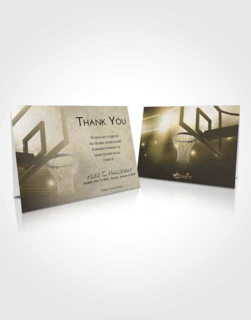 Funeral Thank You Card Template Harmony Basketball Pride