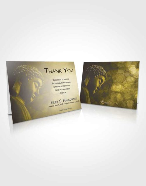 Funeral Thank You Card Template Harmony Buddha Divinity