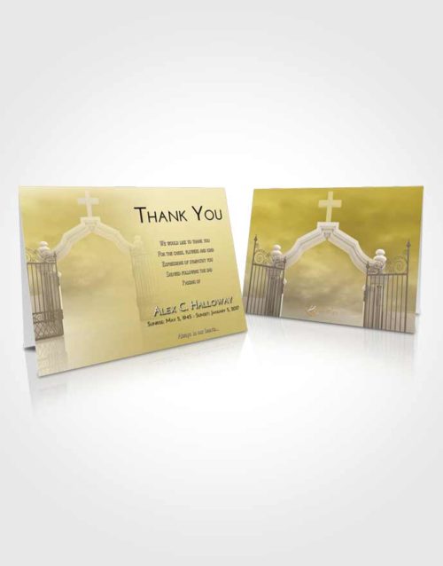Funeral Thank You Card Template Harmony Clear Gates For Heaven