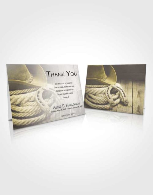 Funeral Thank You Card Template Harmony Cowboy Divinity