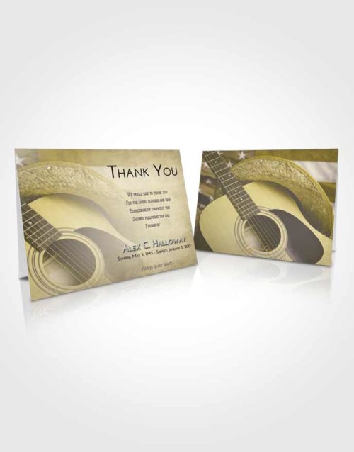 Funeral Thank You Card Template Harmony Cowboy Heaven