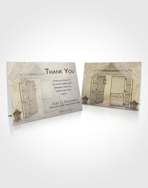 Funeral Thank You Card Template Harmony Dreamy Gates to Heaven