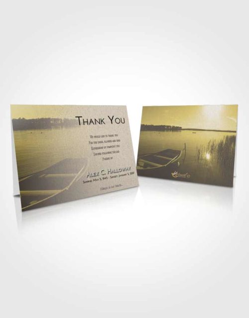 Funeral Thank You Card Template Harmony Fishing Boat