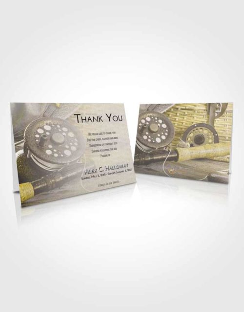 Funeral Thank You Card Template Harmony Fishing Paradise