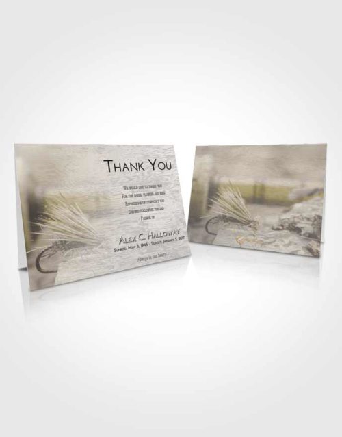 Funeral Thank You Card Template Harmony Fishing Serenity