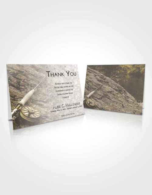 Funeral Thank You Card Template Harmony Fishing on the Rocks