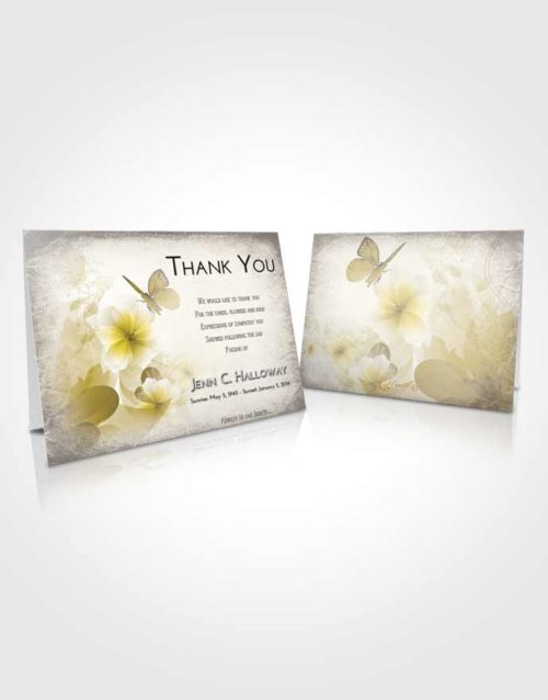 Funeral Thank You Card Template Harmony Floral Butterfly