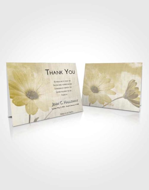 Funeral Thank You Card Template Harmony Floral Raindrops
