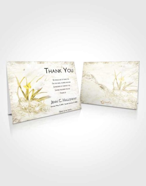 Funeral Thank You Card Template Harmony Floral Wave