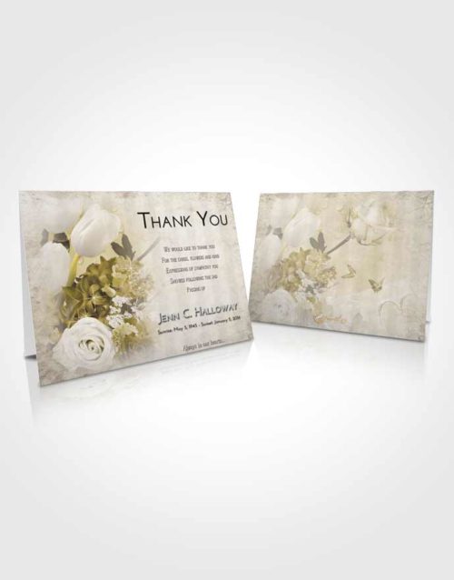 Funeral Thank You Card Template Harmony Floral Wonderland