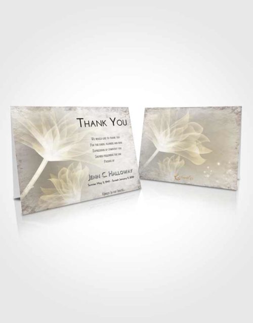 Funeral Thank You Card Template Harmony Flower Peace