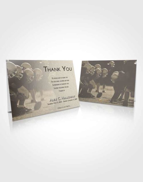 Funeral Thank You Card Template Harmony Football Day