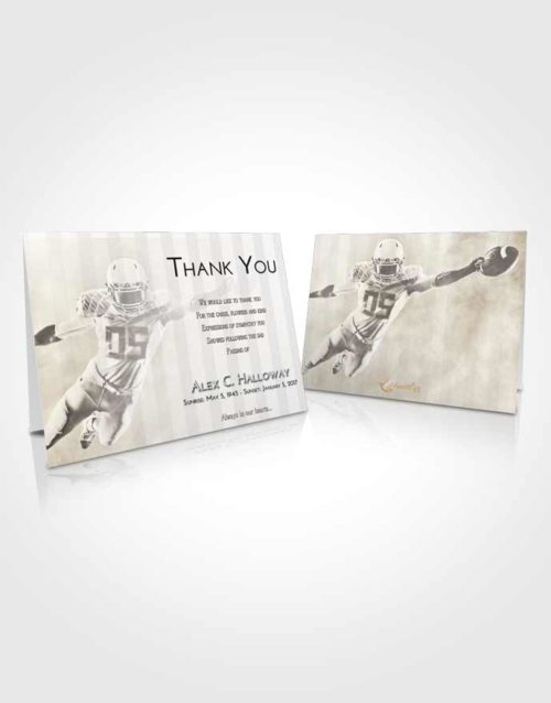 Funeral Thank You Card Template Harmony Football Honor