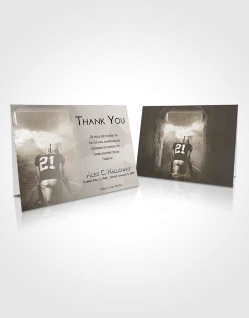 Funeral Thank You Card Template Harmony Football Victory