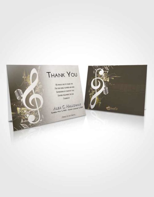 Funeral Thank You Card Template Harmony G Clef