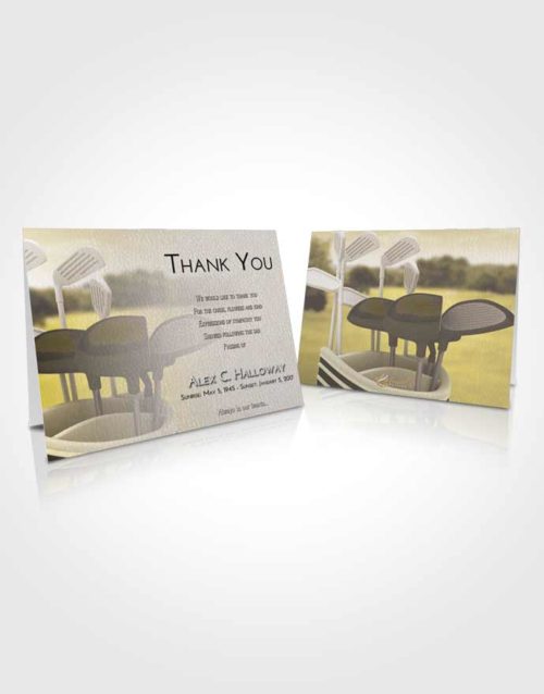 Funeral Thank You Card Template Harmony Golf Fairway