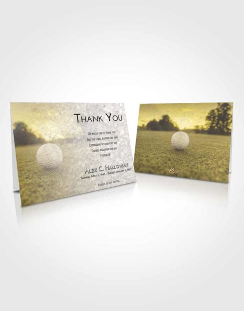 Funeral Thank You Card Template Harmony Golfing Honor