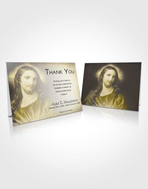 Funeral Thank You Card Template Harmony Jesus Christ