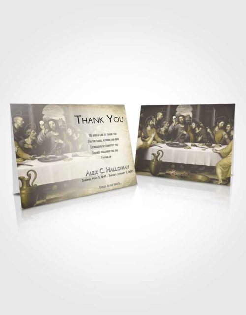 Funeral Thank You Card Template Harmony Jesus Last Supper
