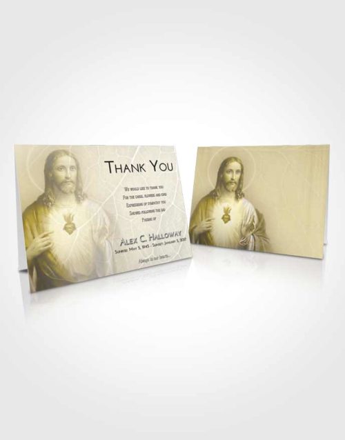 Funeral Thank You Card Template Harmony Jesus Love