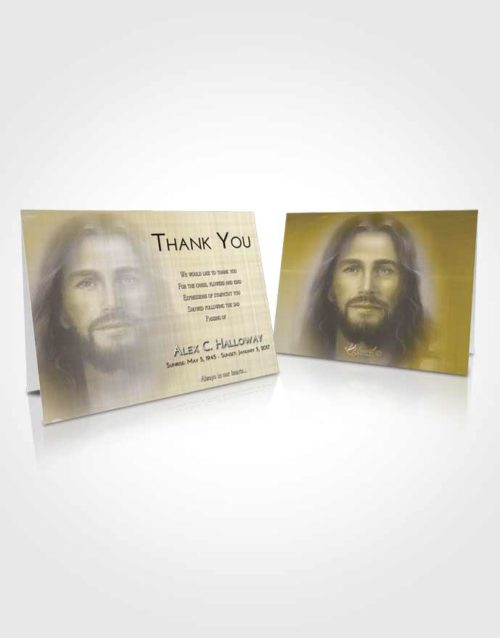 Funeral Thank You Card Template Harmony Jesus in Heaven