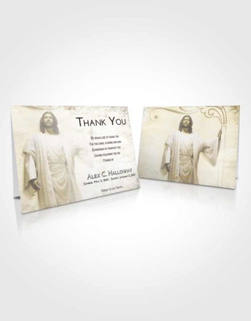Funeral Thank You Card Template Harmony Jesus in the Clouds