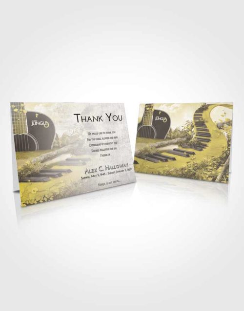 Funeral Thank You Card Template Harmony Jungle Music