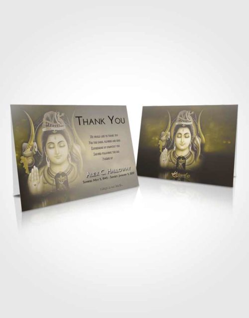 Funeral Thank You Card Template Harmony Lord Shiva Dignity